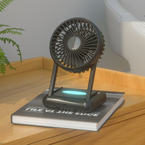 Portable Rechargeable Mini Fan – 3-Speed Cooling Fan with Night Light (4000mAh)