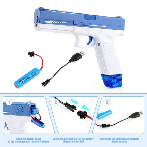 Electric Glock-Style Water Gun – Rechargeable Automatic Water Blaster
