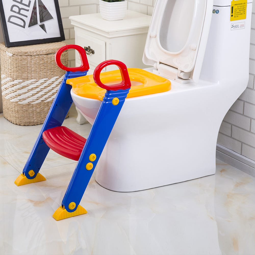 Children Toilet Ladder Seat – Foldable Potty Training Toilet Trainer