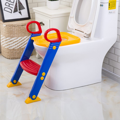Children Toilet Ladder Seat – Foldable Potty Training Toilet Trainer