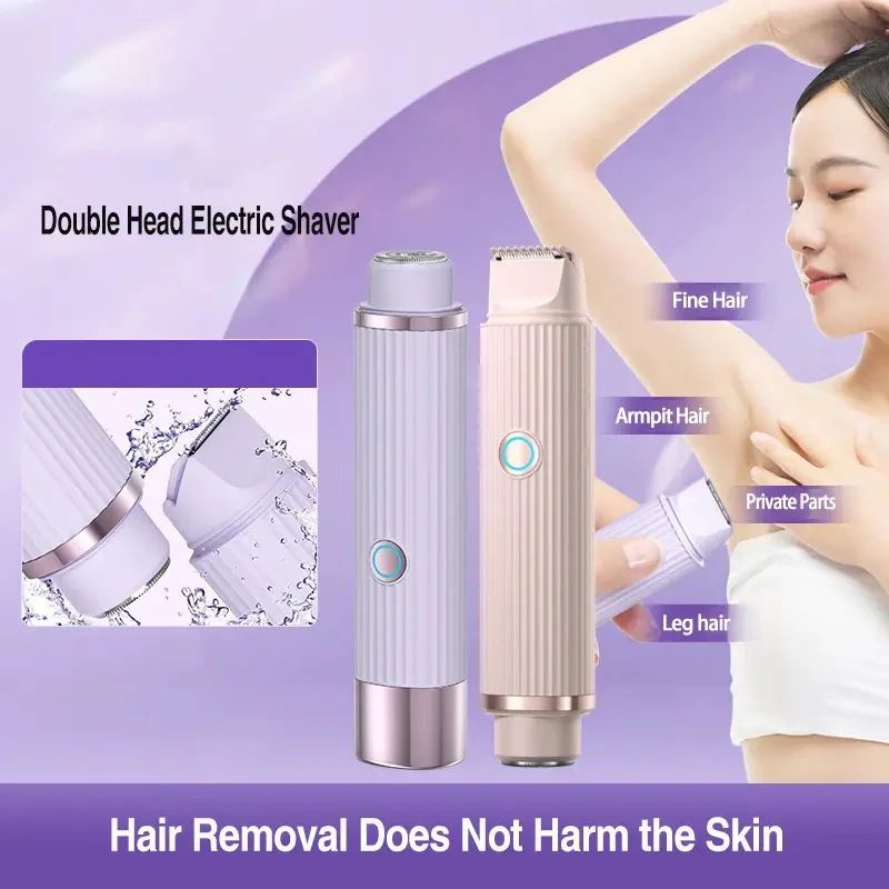 Double Head Electric Shaver – IPX7 Waterproof Wet & Dry Grooming Device