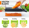 Vegetable Cutter Chopper & Slicer – Multifunction Food Prep Tool with Container & 5 Blade Attachments