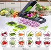 Vegetable Cutter Chopper & Slicer – Multifunction Food Prep Tool with Container & 5 Blade Attachments