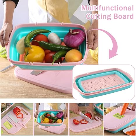 Vegetable Slicer & Cutter Kit – Multifunction Chopper, Grater & Colander Kitchen Tool