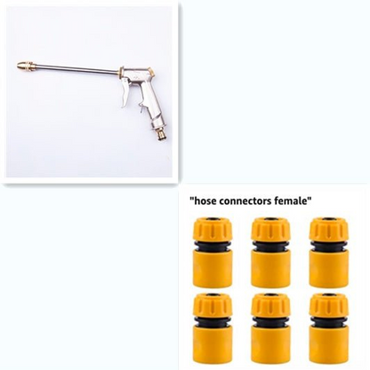 High Pressure Water Spray Gun – Adjustable Metal Car Wash & Garden Hose Nozzle