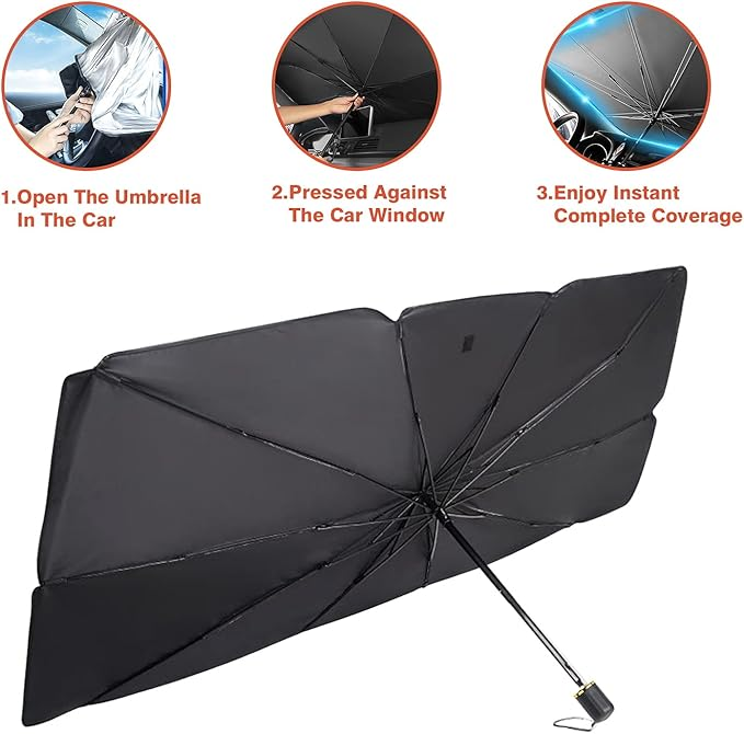 Car Windshield Sun Umbrella – Foldable UV Protection Sunshade for Cars