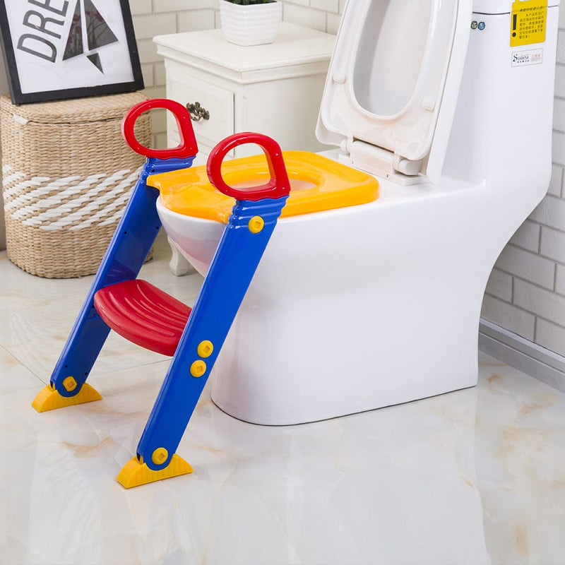 Children Toilet Ladder Seat – Foldable Potty Training Toilet Trainer